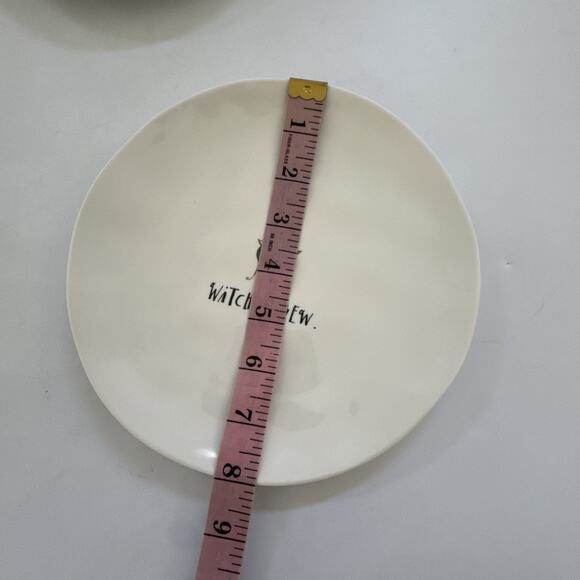 2 Rae Dunn Halloween MELAMINE Salad Plates Hocus Pocus Witches Brew Replacement - Picture 7 of 7